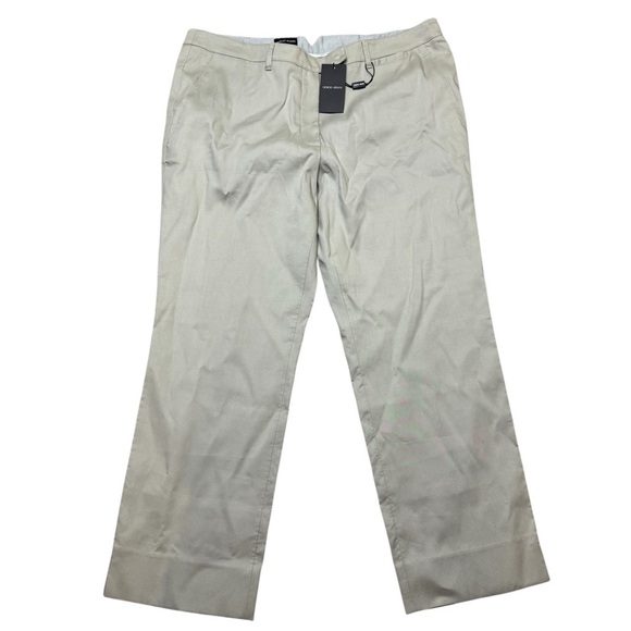 🤍 NWT Giorgio Armani Men’s Beige Khaki Dress Trousers Pants Size 50 🤍 - Picture 1 of 5